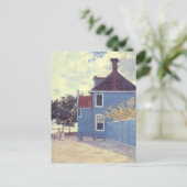 Blauw huis in Zaandam door Claude Monet Briefkaart (Staand voorkant)