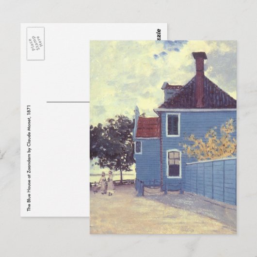 Blauw huis in Zaandam door Claude Monet Briefkaart (Voorkant / Achterkant)
