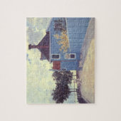 Blauw huis in Zaandam door Claude Monet Legpuzzel (Verticaal)