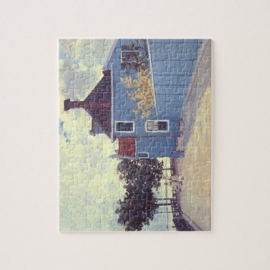 Blauw huis in Zaandam door Claude Monet Legpuzzel (Verticaal)