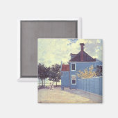 Blauw huis in Zaandam door Claude Monet Magneet (Voorkant / Achterkant)