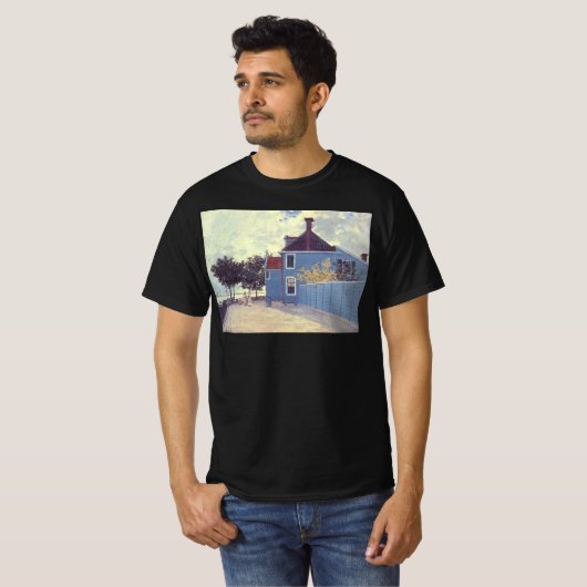 Blauw huis in Zaandam door Claude Monet T-shirt (Voorkant volledig)