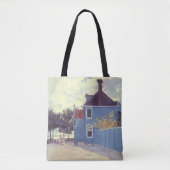 Blauw huis in Zaandam door Claude Monet Tote Bag (Voorkant)