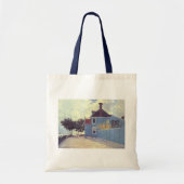 Blauw huis in Zaandam door Claude Monet Tote Bag (Voorkant)
