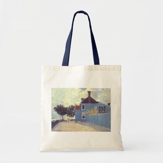 Blauw huis in Zaandam door Claude Monet Tote Bag (Voorkant)