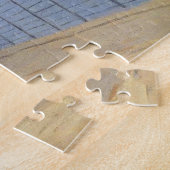 Blauw huis in Zaandam Monet Fine Art Legpuzzel (Zijkant)