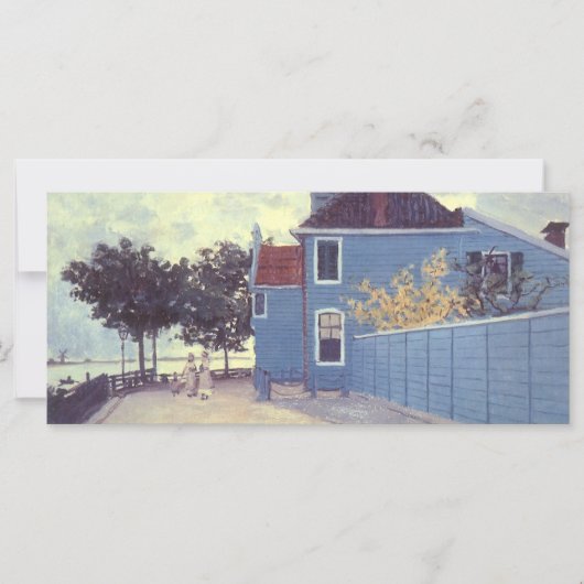 Blauw huis in Zaandam van Claude Monet (Voorkant)