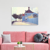 Blauw huis in Zaandam van Claude Monet Canvas Afdruk (Insitu (Woonkamer))