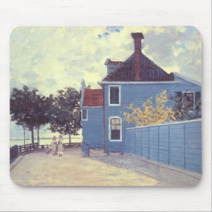 Blauw huis in Zaandam van Claude Monet Muismat