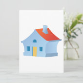 Blauw huis kaart (Staand voorkant)