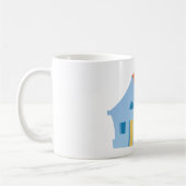 Blauw huis koffiemok (Links)