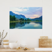 Blauw huis poster (Keuken)