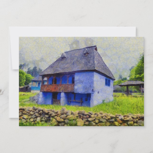 Blauw huis schilderen (Voorkant)