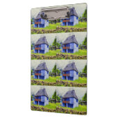 Blauw huis schilderen klembord (Links)