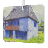 Blauw huis schilderen luchtverfrisser (Links)
