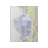 Blauw huis schilderen notitieblok (Linkerzijde)