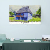 Blauw huis schilderen spandoek (Beurs)