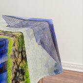 Blauw huis schilderen tafelkleed (Voorbeeld)