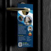 Blauw Huis Schoonmaak Huishoudster Janitorial Maid Deurhanger