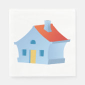 Blauw huis servet (Voorkant)