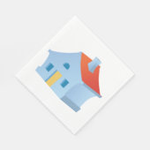 Blauw huis servet (Hoek)