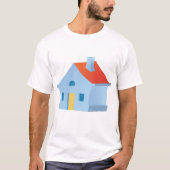 Blauw huis t-shirt (Voorkant)