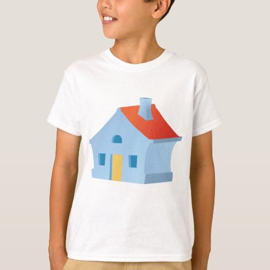 Blauw huis t-shirt (Voorkant)