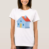 Blauw huis t-shirt (Voorkant)