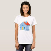 Blauw huis t-shirt (Voorkant volledig)