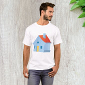 Blauw huis t-shirt