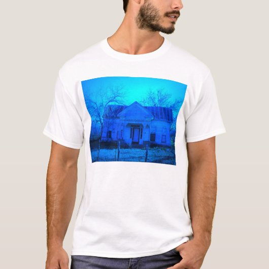 Blauw huis t-shirt (Voorkant)