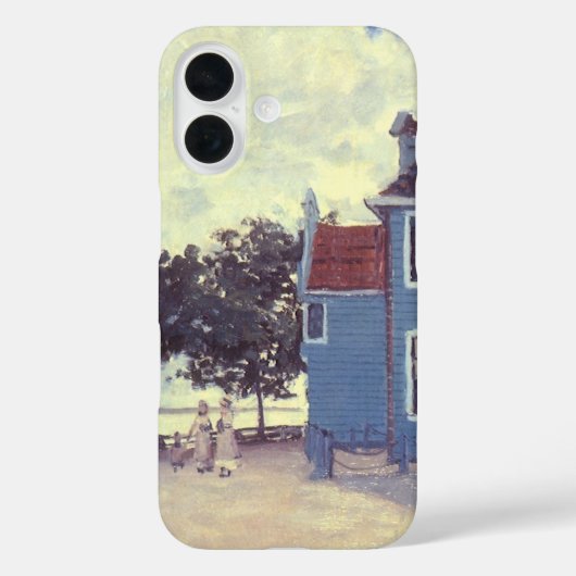 Blauw huis te Zaandam door Claude Monet Case-Mate iPhone Case (Achterkant)