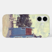 Blauw huis te Zaandam door Claude Monet Case-Mate iPhone Case (Achterkant (horizontaal))