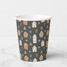 Blauw huisje van peperkoek patroon baby shower