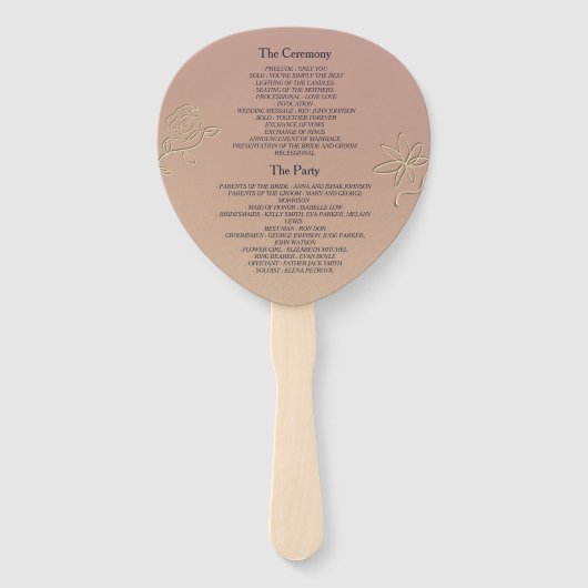 Blauw Huwelijk Handwaaier (Achterkant)