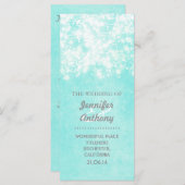  blauw huwelijksprogramma's programmakaart (Voorkant / Achterkant)