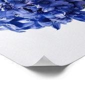 Blauw Hyacint Bloemenkunst Print Poster (Hoek)