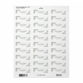 Blauw Hydrangea Bloemen Huwelijk Retouradres Label (Full Sheet)