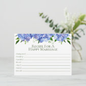 Blauw Hydrangea bloemenrecept Informatiekaartje (Staand voorkant)
