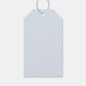 Blauw Hydrangea Boeket Blauwe Lint Bruiloft Cadeaulabel (Achterkant)