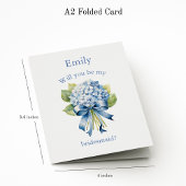 Blauw Hydrangea Boeket | Bruidsmeisje voorstel