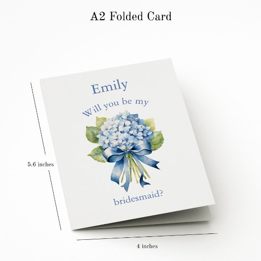 Blauw Hydrangea Boeket | Bruidsmeisje voorstel