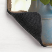 Blauw Hydrangea boeket in venster Muismat (Hoek)