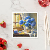 Blauw Hydrangea Boeket Servet (Insitu)