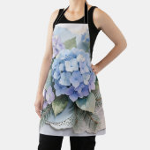 Blauw Hydrangea Boeket Waterverf Sereniteit Schort (Insitu)