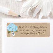 Blauw Hydrangea Bouquet Label (Insitu)