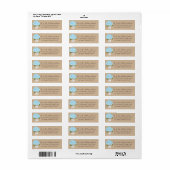 Blauw Hydrangea Bouquet Label (Full Sheet)