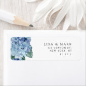 Blauw Hydrangea Elegant retour adres label (Insitu)