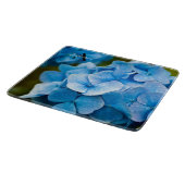 Blauw Hydrangea Glas hakplank Snijplank (Hoek)