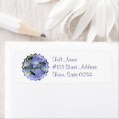 Blauw Hydrangea Mailing Label (Insitu)